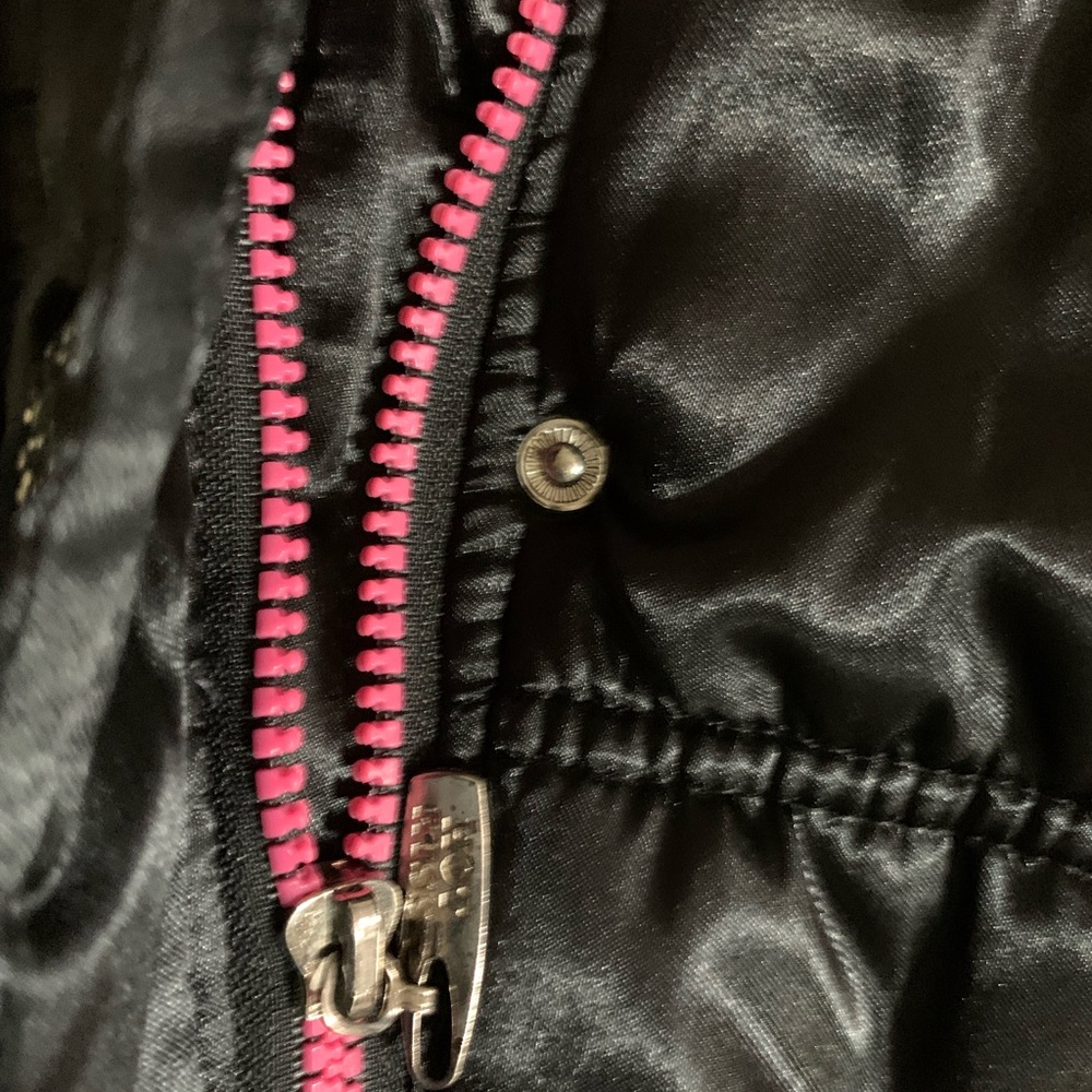 Hot Kiss Black and Pink Kids Puffer Jacket